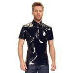 Black Level Vinyl Lak Polo Shirt Wetlook Mannen