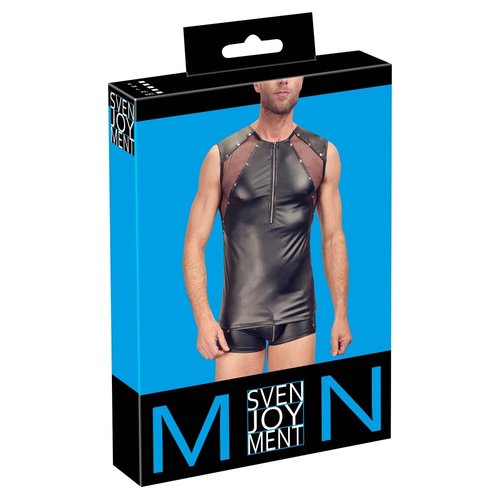 Svenjoyment Fetish Matte Wetlook Shirt met Studs