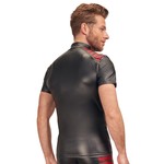 NEK Elastische Fetish Shirt met Dual Wetlook Motief