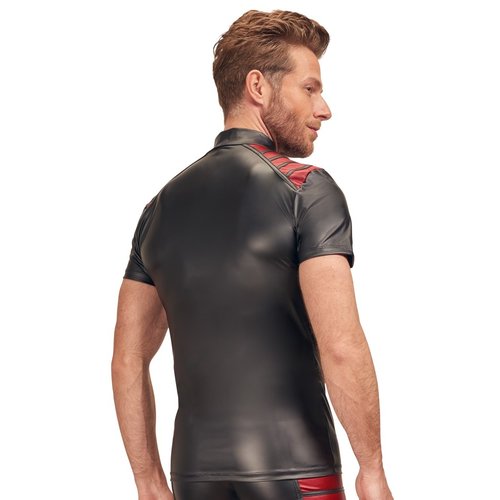 NEK Elastische Fetish Shirt met Dual Wetlook Motief