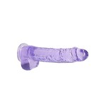 RealRock Realistische Zuignap  Dildo Transparant met Balzak 22 cm