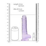 RealRock Realistische Zuignap Dildo Transparant met Balzak 19 cm