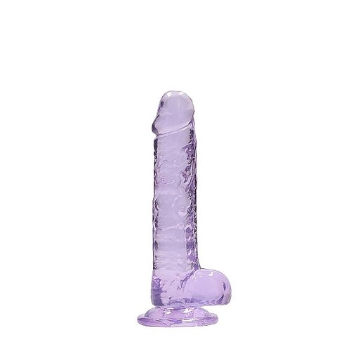 RealRock Realistische Zuignap Dildo Transparant met Balzak 17 cm