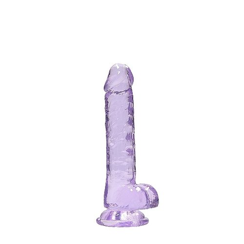 RealRock Realistische Zuignap Dildo Transparant met Balzak 17 cm