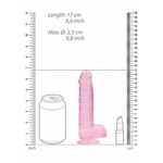 RealRock Realistische Zuignap Dildo Transparant met Balzak 15 cm