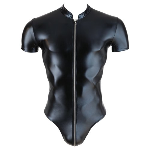 Svenjoyment Korte Wetlook Body voor Mannen