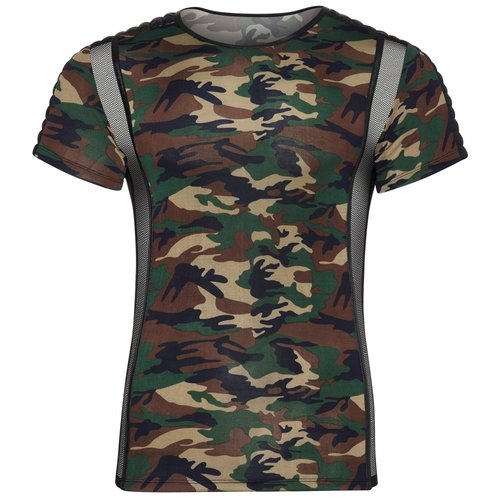 NEK Fetish Camo Shirt met Transparante Stukken