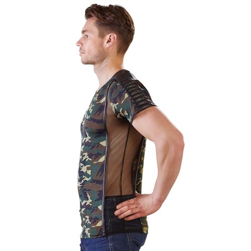 NEK Fetish Camo Shirt met Transparante Stukken