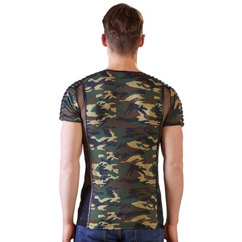 NEK Fetish Camo Shirt met Transparante Stukken