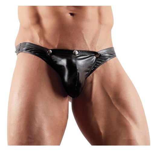 Svenjoyment Wetlook Push Up String met Pouch