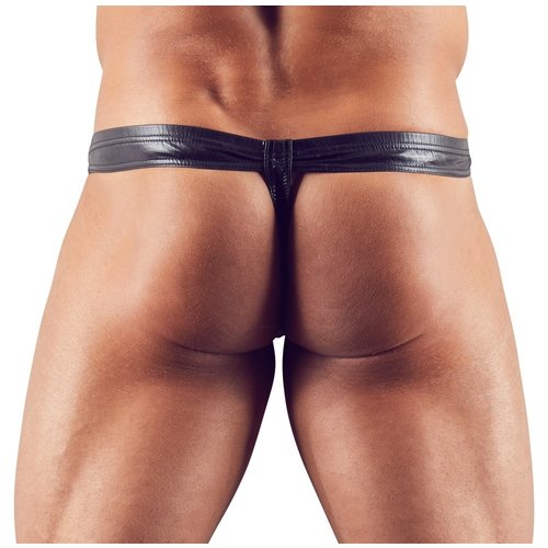 Svenjoyment Wetlook Push Up String met Pouch