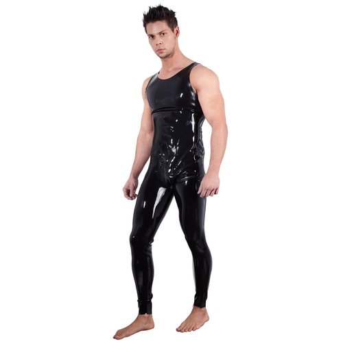 Late X Latex Wetlook Overall Jumpsuit Body