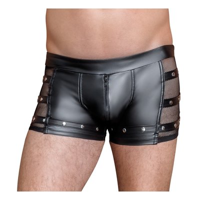 Ruig Matte Wetlook Shorts met Studs