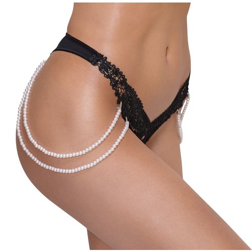 Cottelli Collection Lingerie Riostring met Decoratieve Pareltjes