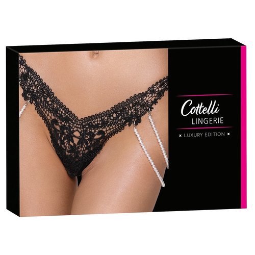 Cottelli Collection Lingerie Riostring met Decoratieve Pareltjes