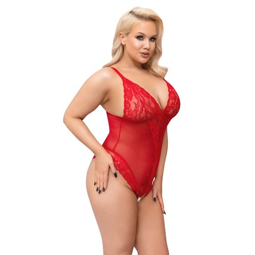 Cottelli Curves Uitdagend Curvy Body met Open Kruis