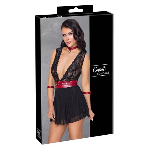 Cottelli Collection Bondage Uitdagende Bondage Babydoll met Boeien