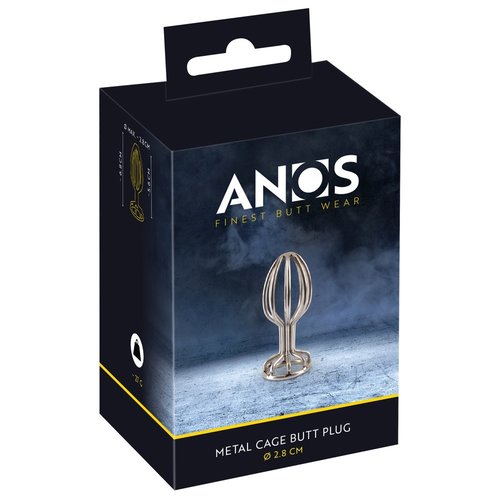 ANOS Metalen  RVS Skeleton Buttplug