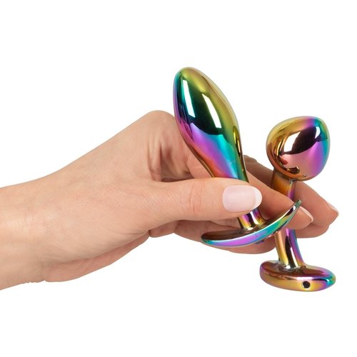 ANOS Metalen Regenboog Buttplug Set