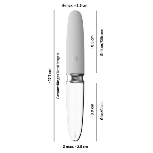 Liaison Glazen Dual Vibrator met Verlichting