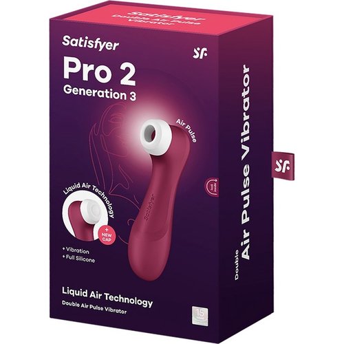 Satisfyer Pro 2 Gen 3 Liquid Air Rood Satisfyer Satisfyer Pro 2 Gen 3 Liquid Air Rood