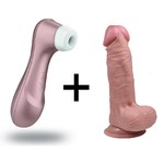 Satisfyer Satisfyer Pro 2 Gen 2 met Handful Medium Dildo Combinatie Voordeel Set