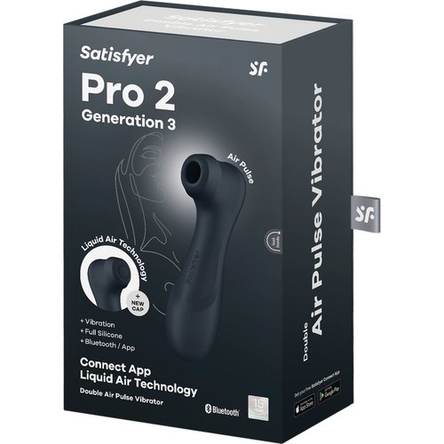 Satisfyer Satisfyer Pro 2 Gen 3 Liquid Air Connect App Zwart