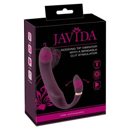 JAVIDA Nodding Tip Vibrator met Buigbare Clitoris Stimulator