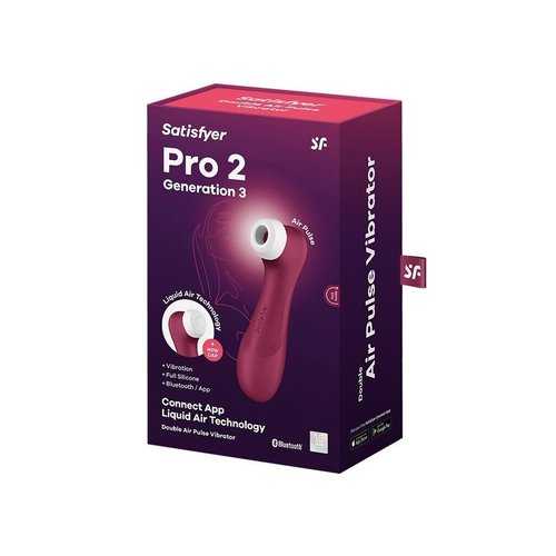 Satisfyer Satisfyer Pro 2 Generation 3 APP Rood met Vibies Glijmiddel Combinatie Voordeel Set