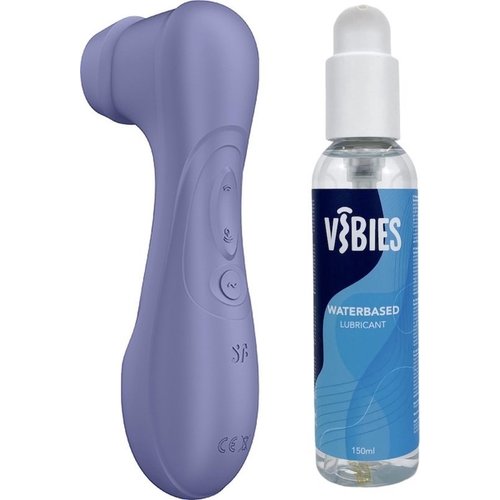 Satisfyer Satisfyer Pro 2 Generation 3 met Vibies Glijmiddel Actiepakket - Paars