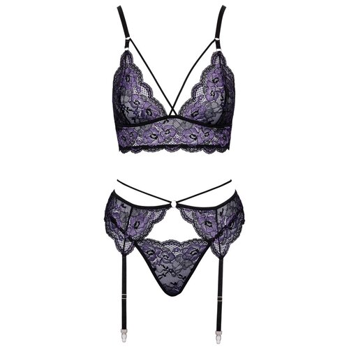 Cottelli Collection Lingerie Stijlvol Bloemenkant Jarretel Set