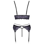 Cottelli Collection Lingerie Stijlvol Bloemenkant Jarretel Set