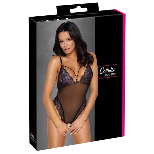 Cottelli Collection Lingerie Stijlvolle Body Ouvert met Open Kruis