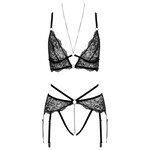 Abierta Fina Bralette Jarretel Set met Ketting