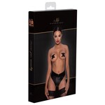 Noir Taille Holder Wetlook Slip met Rits