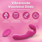 Easylove Straploze Voorbind Dildo Koppelvibrator met Afstandsbediening