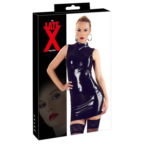 Mouwloos Trendy Mini Jurk van Latex Late X Mouwloos Trendy Mini Jurk van Latex