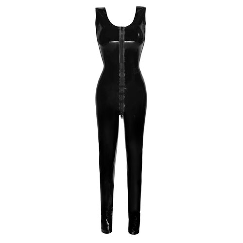 Late X Mouwloos Latex Fetish Catsuit met Rits