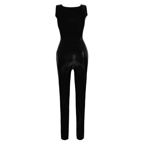 Late X Mouwloos Latex Fetish Catsuit met Rits
