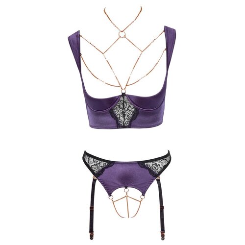 Abierta Fina Longline Open Luxe Jarretel Beha Set