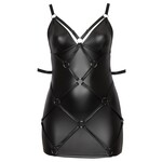 Cotteli Bondage Boeiende Curvy Wetlook Mini Jurk