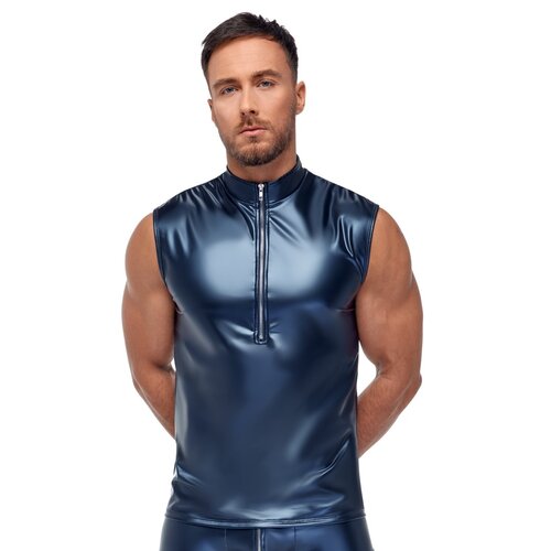 NEK Metallic Wetlook Mannen Shirt Mat