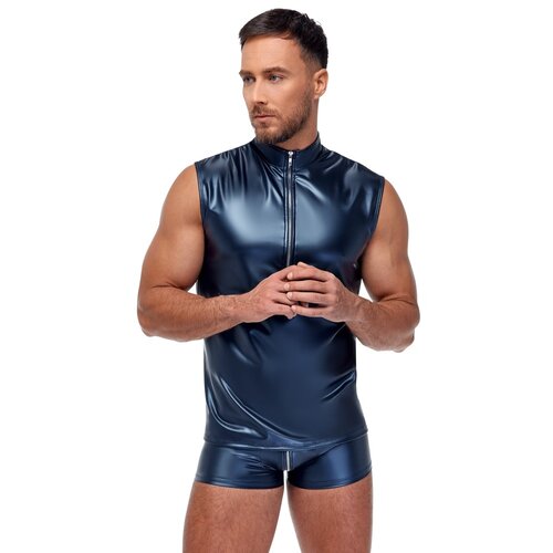 NEK Metallic Wetlook Mannen Shirt Mat