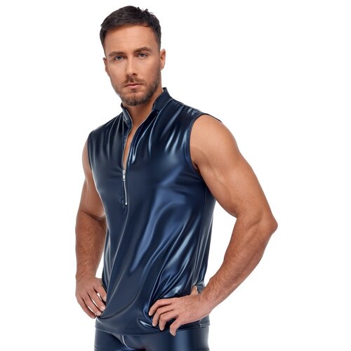 NEK Metallic Wetlook Mannen Shirt Mat