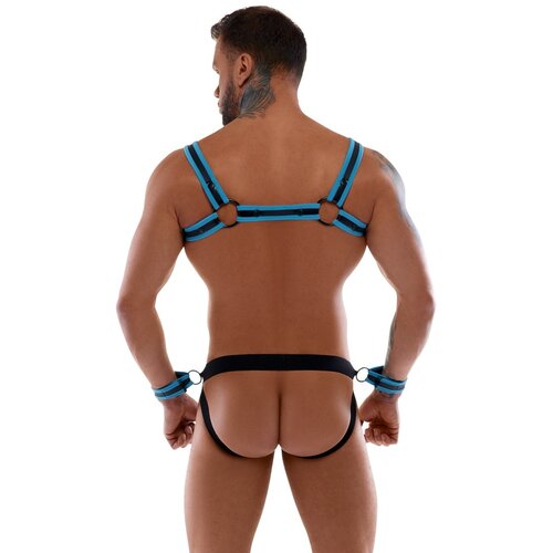 Svenjoyment Bondage Torso Harnas Boeien Set Neon