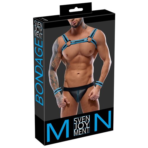 Svenjoyment Bondage Torso Harnas Boeien Set Neon