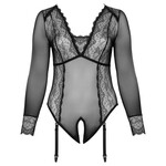 Cottelli Curves Open Kruis Bodysuit Curvy Vrouwen