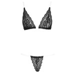 Cottelli Collection Lingerie Kanten Set met Doorzichtige Bandjes