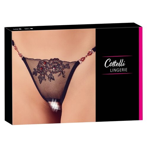 Cottelli Collection Lingerie Open String met Motiefje