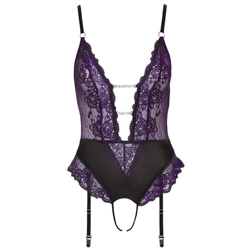 Cottelli Collection Lingerie Erotische Body met Lavendel Accenten